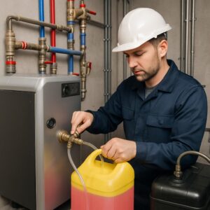 Замена теплоносителя в дизельном отоплении