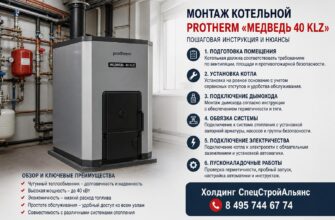 Монтаж котельной Protherm «Медведь 40 KLZ»