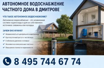 Автономное водоснабжение частного дома в Дмитрове