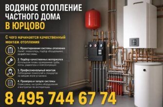 Водяное отопление частного дома в Юрцово