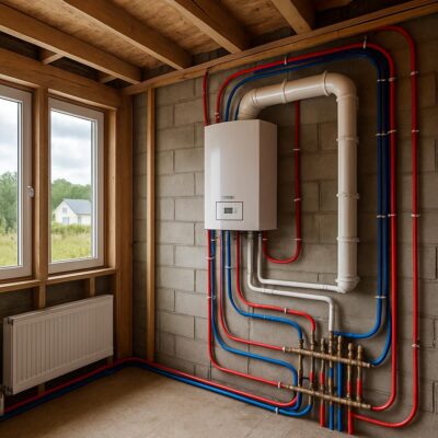 Отопление частного дома — монтаж на втором этаже