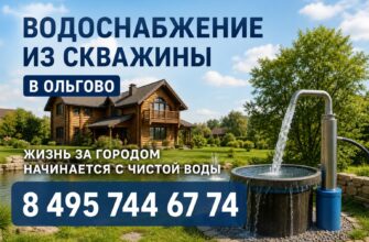 Водоснабжение из скважины в Ольгово