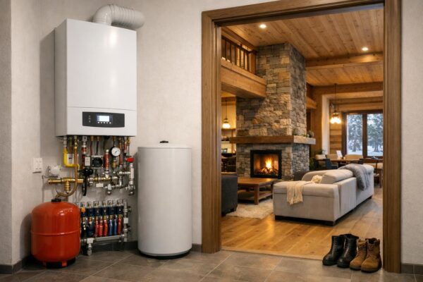 Отопление коттеджа настенным газовым котлом