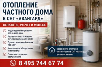 Отопление частного дома в СНТ «Авангард»