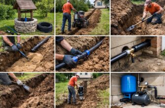 Водоснабжение от колодца: прокладка трубы от колодца к дому