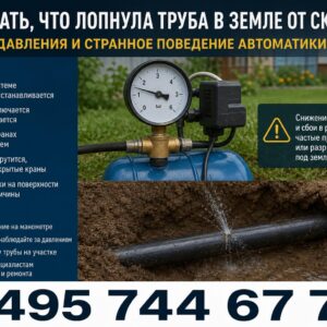 Как точно определить, что лопнула труба в земле от скважины