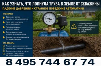 Как точно определить, что лопнула труба в земле от скважины