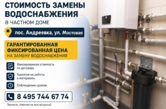 Стоимость замены водоснабжения в частном доме — пос. Андреевка