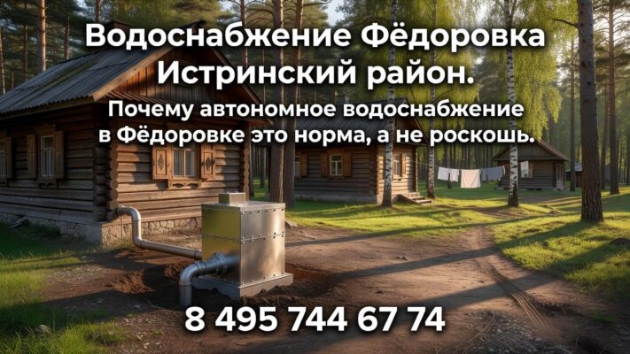 Водоснабжение в Фёдоровке Истринского района