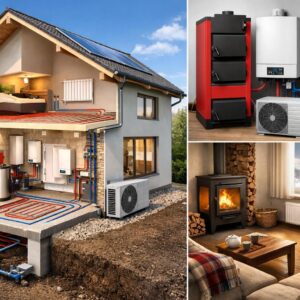 Комбинированное водяное отопление дачи