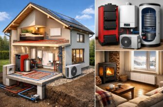 Комбинированное водяное отопление дачи