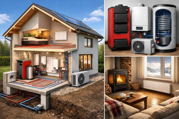 Комбинированное водяное отопление дачи — это система