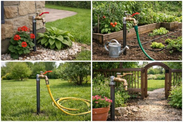 Установка поливочного крана