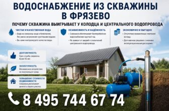 Водоснабжение из скважины в Фрязево