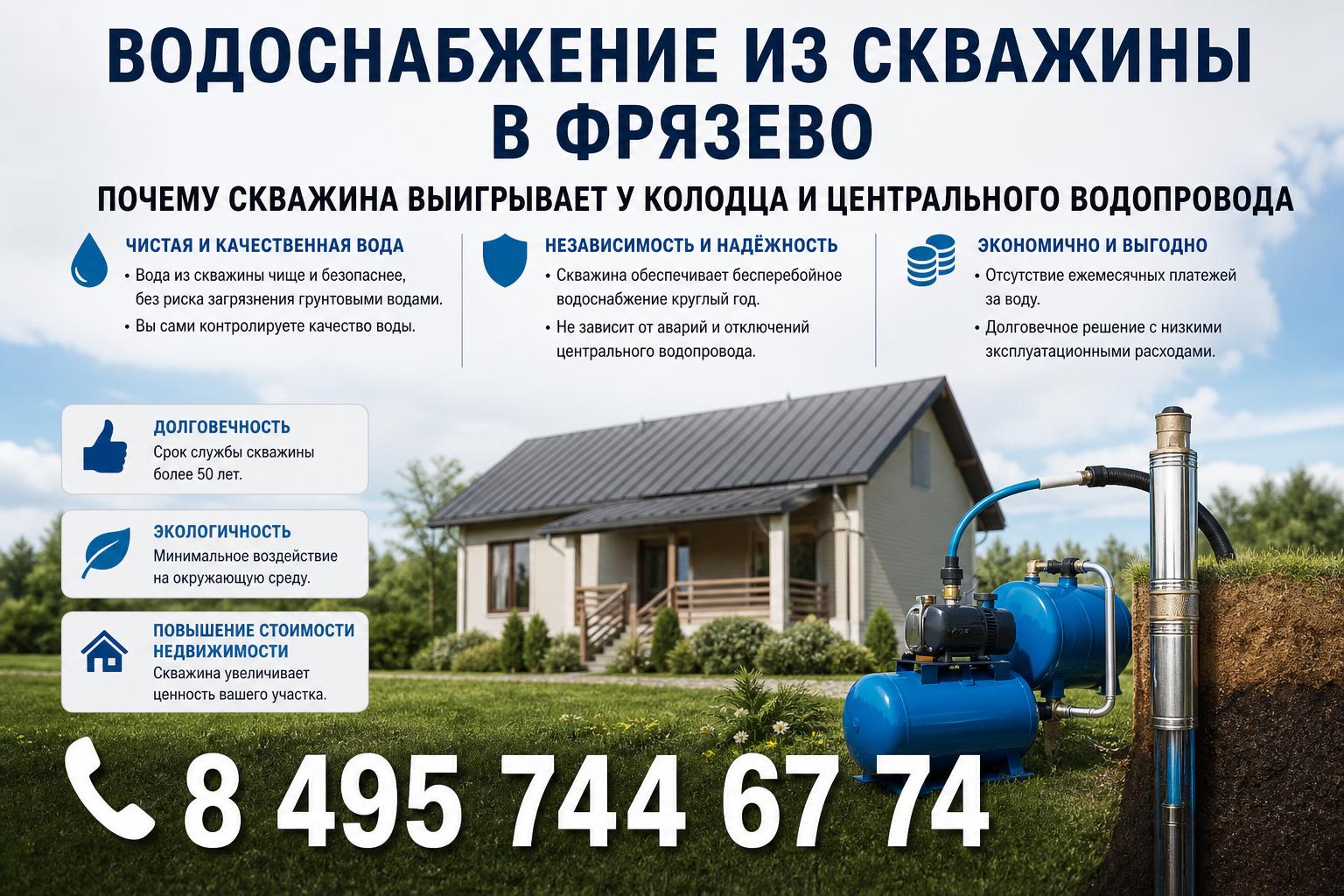 Почему скважина выигрывает у колодца и центрального водопровода