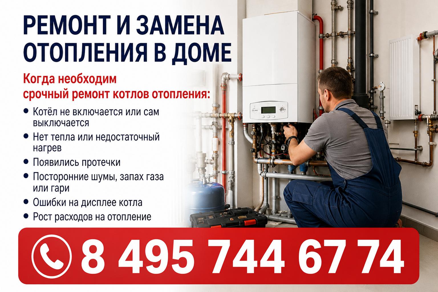 Когда необходим срочный ремонт котлов отопления