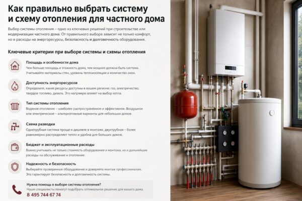 Как правильно выбрать систему и схему отопления для частного дома