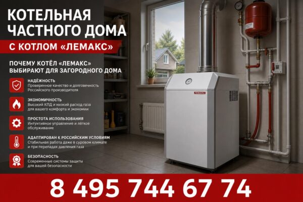 Котельная частного дома с котлом «Лемакс»