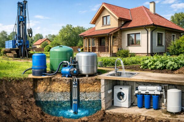 Автономное водоснабжение частного дома в Кокошкино