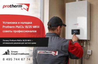 Установка и наладка Protherm РЫСЬ 18/25 MKV