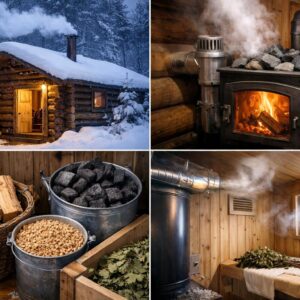 Особенности зимнего отопления бани