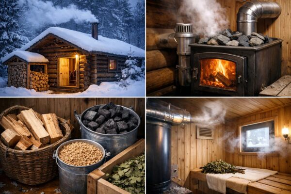 Особенности зимнего отопления бани