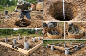 Недорогой буронабивной свайный фундамент