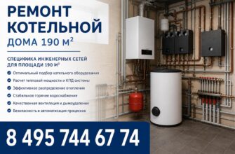 Ремонт котельной дома 190 м²
