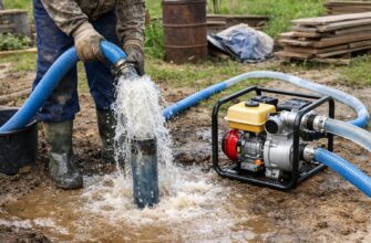 Прокачка скважины мотопомпой