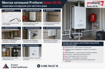 Монтаж котельной Protherm Бизон 60 NL