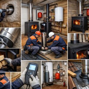 Монтаж дровяного отопления