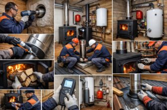 Монтаж дровяного отопления