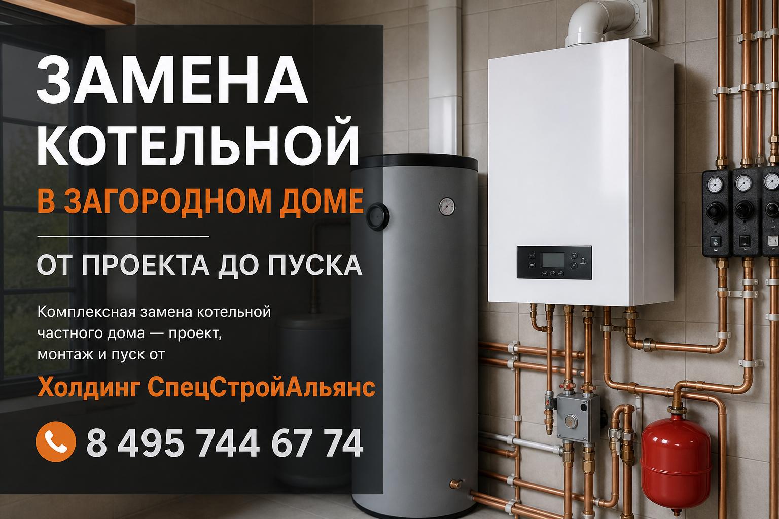 Комплексная замена котельной частного дома — проект, монтаж и пуск от