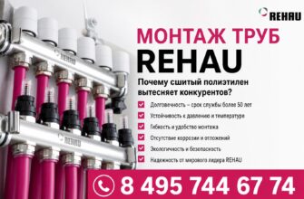 Монтаж труб Rehau