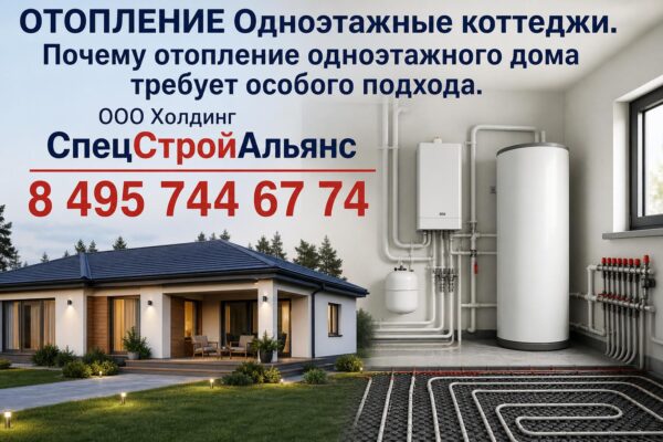 Почему отопление одноэтажного дома требует особого подхода