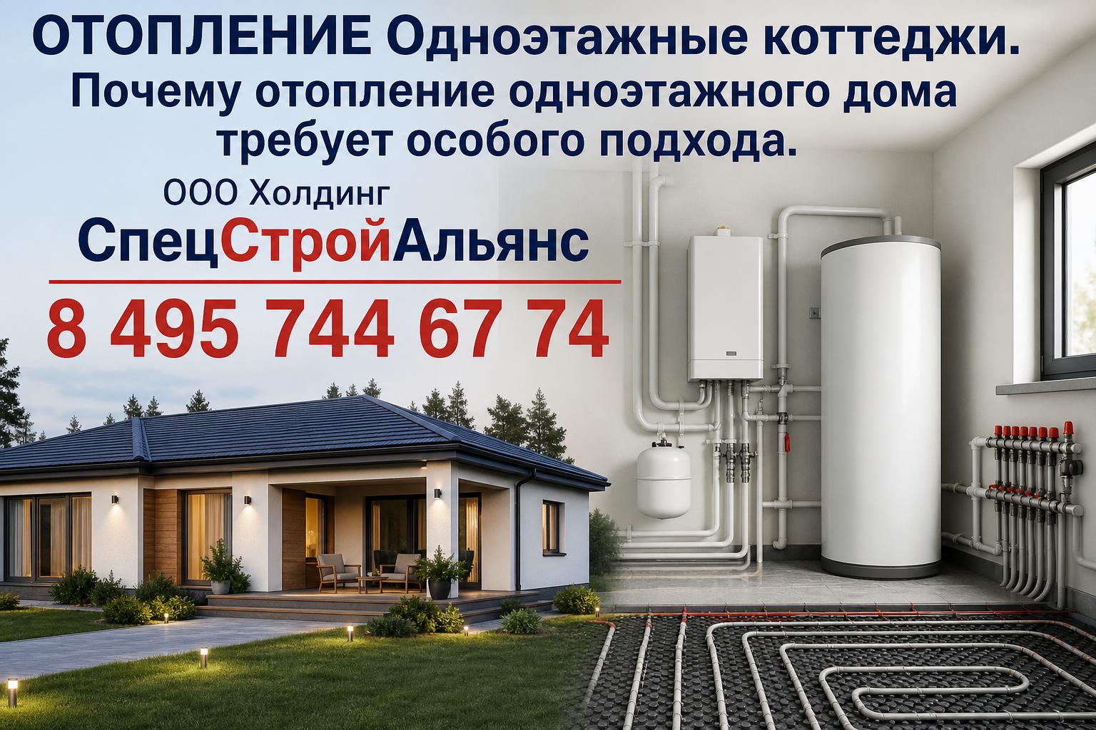 Почему отопление одноэтажного дома требует особого подхода