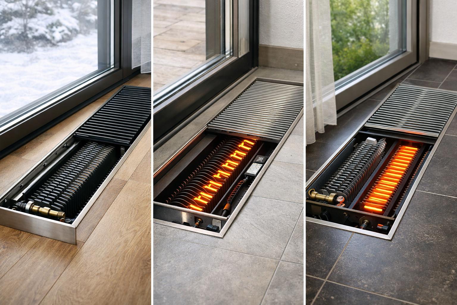 Обзор типов внутрипольных радиаторов: водяные, электрические и комбинированные решения