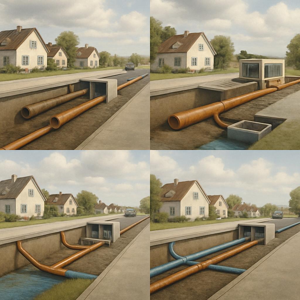 Основные схемы канализации населённых пунктов