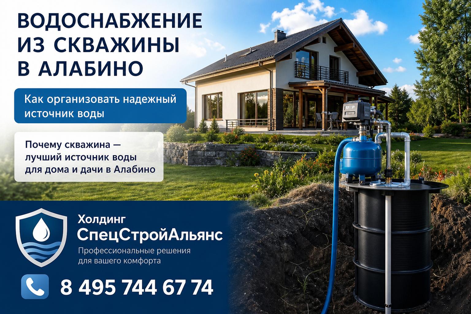 Почему скважина — лучший источник воды для дома и дачи в Алабино Почему скважина — лучший источник воды для дома и дачи в Алабино