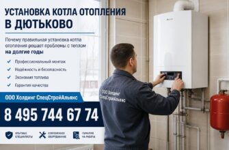 Установка котла отопления в Дютьково