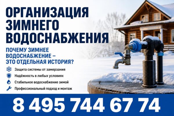 Организация зимнего водоснабжения