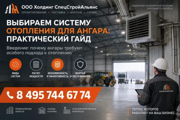 Выбираем систему отопления для ангара