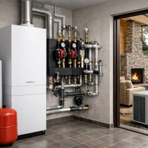 Отопление коттеджа котлом Viessmann