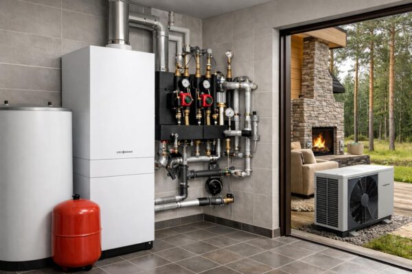 Отопление коттеджа котлом Viessmann