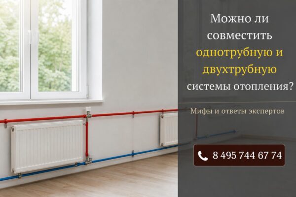 Можно ли совместить однотрубную и двухтрубную системы отопления?