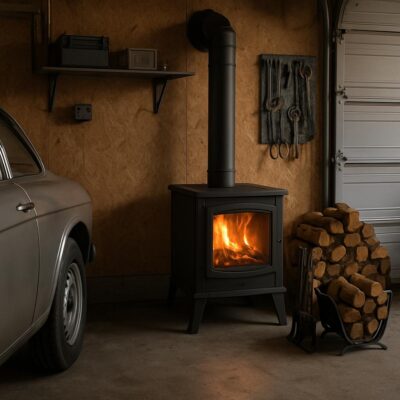 Дровяное отопление гаража