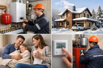 Отопление частного дома в Пешково