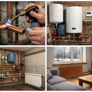 Водяное отопление медными трубами