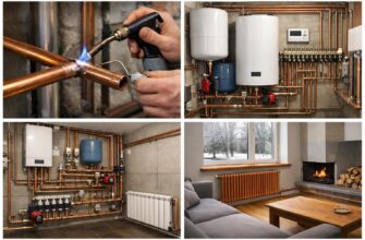 Водяное отопление медными трубами