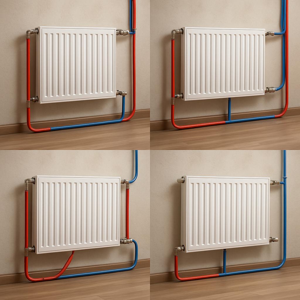 Схемы подключения радиаторов отопления в частном доме